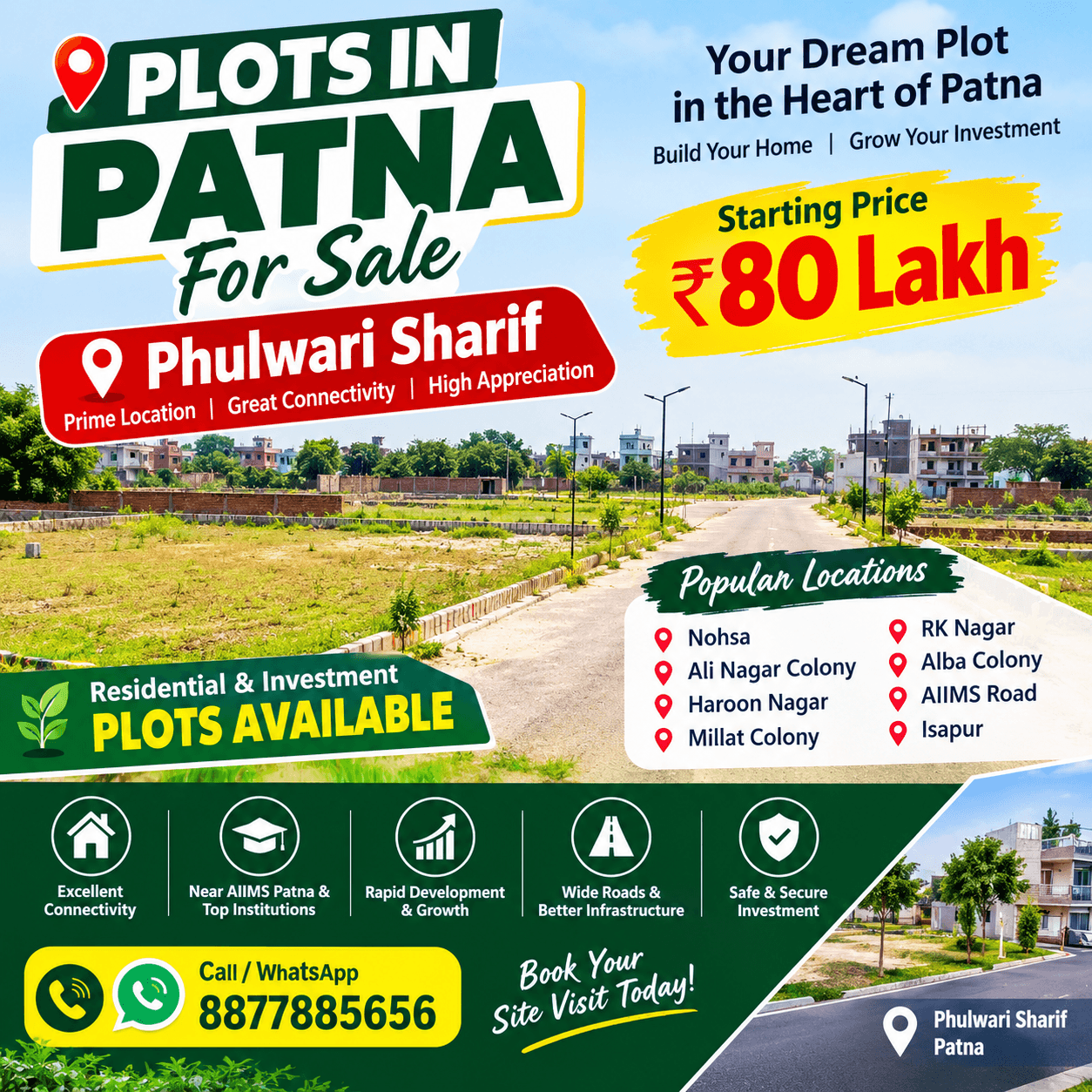 Plots in Patna For Sale Phulwari Sharif Starting Price 80Lakh